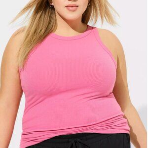 Torrid Ribbed High Neck Tank Top Gin Fizz 3X NWOT